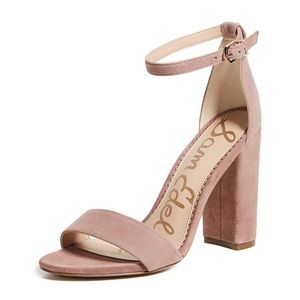 Sam Edelman Women's Yaro Block Heel Sandals 6.5 Dusty Rose